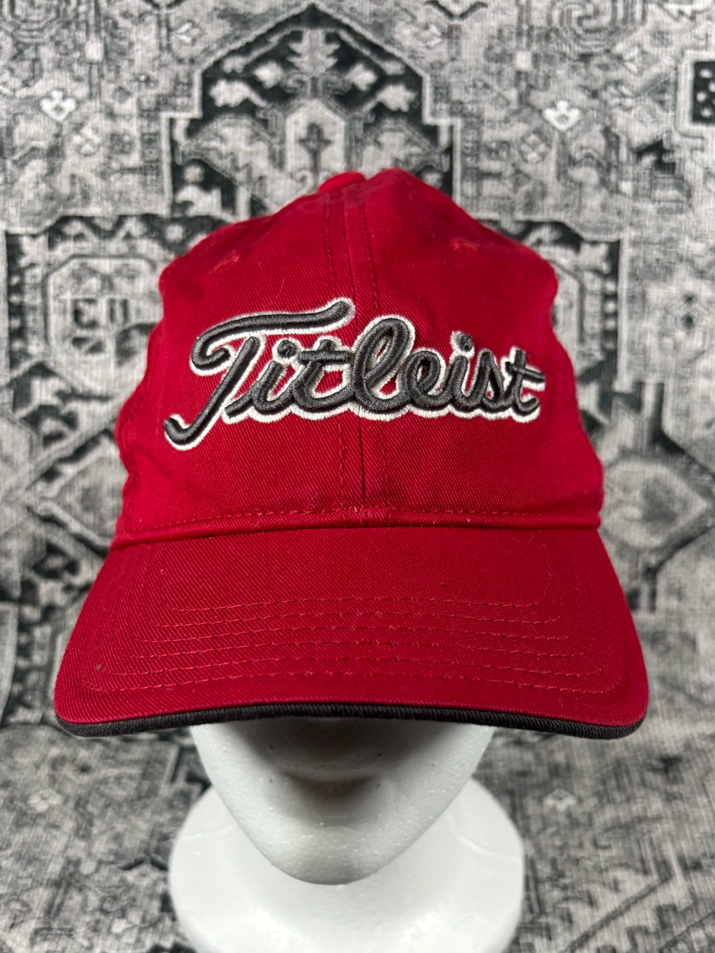 Titleist Fj Cotton Youth Hat Red Adjustable Strapback Golf Hat